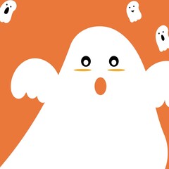 Halloween mockup template, editable template with copy space 