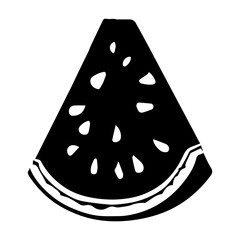 Vector illustration. Juicy watermelon silhouette.