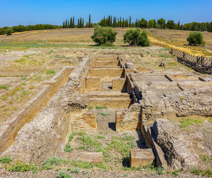 The greatest Roman Baths of the Roman city of Italica. Santiponce, Seville, Andalusia, Spain.