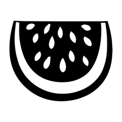 Vector illustration. Juicy watermelon silhouette.