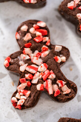Christmas cookie-cutter peppermint fudge