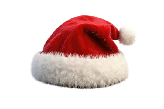 Christmas santa hat isolated on transparent background