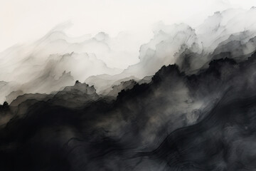 Obraz premium Waterpaint Texture Black and White.