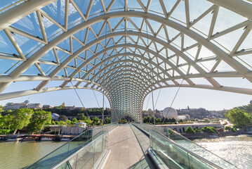 The Bridge of Peace over the Kura (Mtkvari) River, Tbilisi © efired