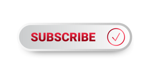 Modern trendy button set.subscribe button transparent background