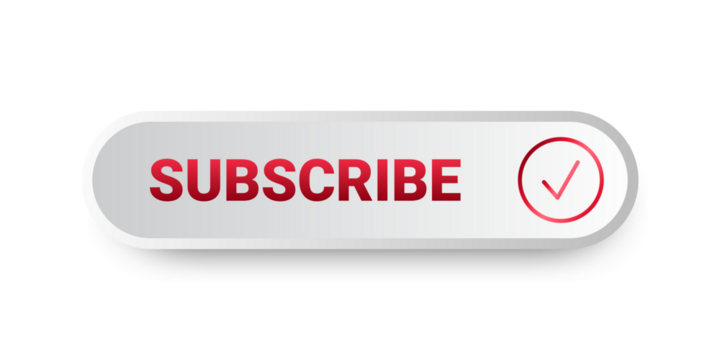 Modern trendy button set.subscribe button transparent background