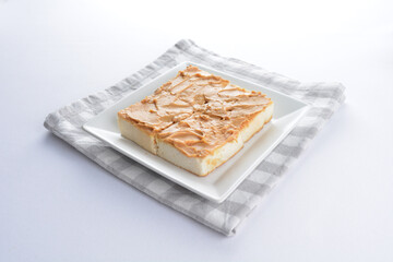 square peanut butter jam toast bread set with half boiled soft chicken egg and hot coffee or tea breakfast on white background asian chef appetiser halal bakery food restaurant pastry menu for cafe