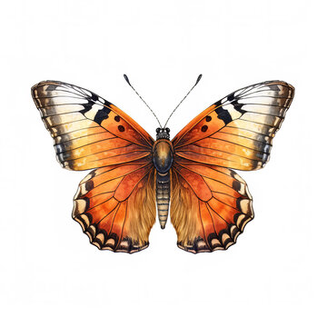 Colourful Textured Butterfly Illustration