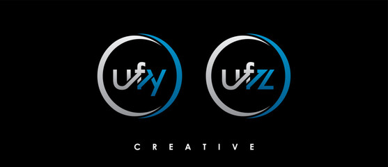 UFY, UFZ Letter Initial Logo Design Template Vector Illustration
