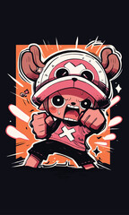 Cat Punch Cartoon Art Work, Punch, and Mascot Style Portrait