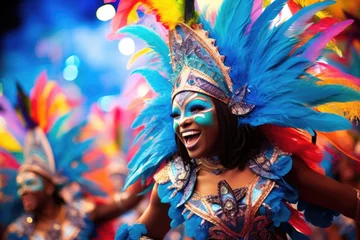 Poster Im Rahmen Woman in carnival costume - Rio de Janeiro carnival © Jan