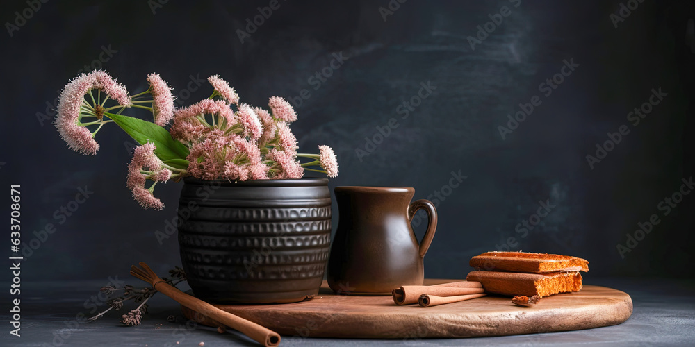 Poster honey on the table - generative ai