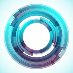 Geometric frame from circles, vector abstract background, wallpaper