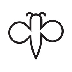 line icon butterfly design vector illustration.