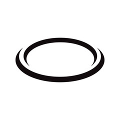 ring round swoosh circle icon logo desing vector on white background.