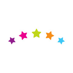colorful star icon logo design vector illustration.