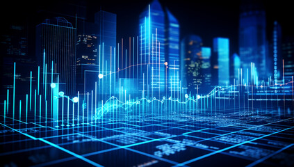 Future of finance with innovative trading. Trade, technology, investment and analysis concept. Generated with AI