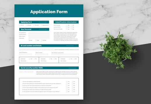 Turqoise Application Form