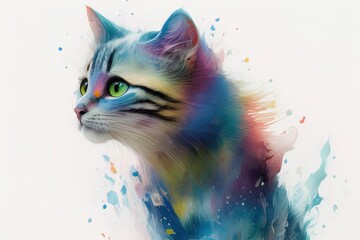 abstract background with cat