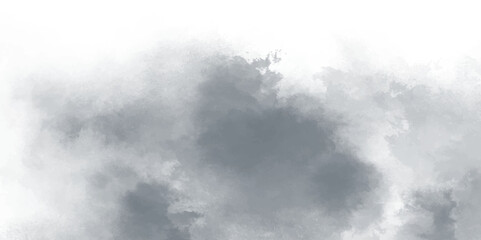 Hand painted watercolor sky and clouds, abstract watercolor background, vector illustration. Design for your date, postcard, banner. Clouds in the fog. Light gray indigo watercolor splash background. 