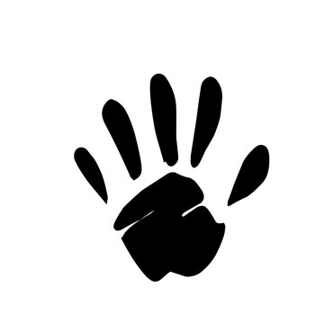 Handprint Vector Silhouette 