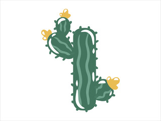 Cactus Alphabet Letter I Illustration