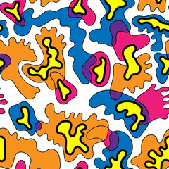 Abstract psychedelic seamless colorful pattern