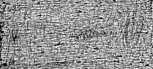 Monochrome texture composed of irregular graphic elements. Distressed uneven grunge background. Abstract vector illustration. Overlay for interesting effect and depth. Isolated on white background.