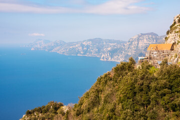 Fototapeta premium Scenic coastal landscape of Amalfi coast, Italy
