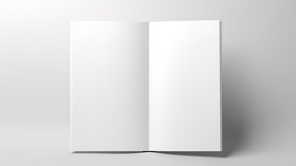 Fototapeta premium Blank Book Cover White Magazine Mockup Clean Letter