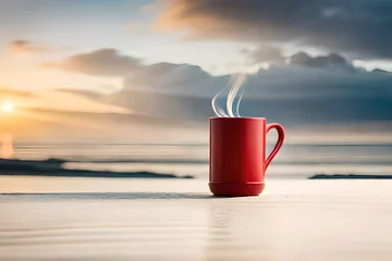 Poster cup of hot tea © Haji_Arts
