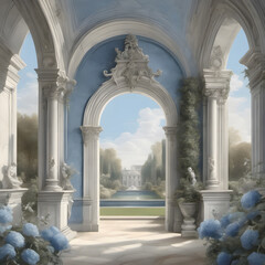 Fototapeta premium entrance to the church generative ia