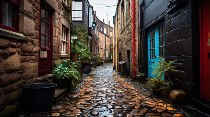 Exploring the Character of a Picturesque Narrow Street in the Heart of the Town