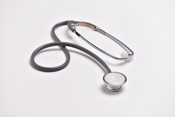 Stethoscope on white background. Health care concept, disease treatment, medical