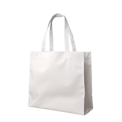 White spunbond bag on dark transparent background ideal for showcasing product examples trade promotions mock ups etc