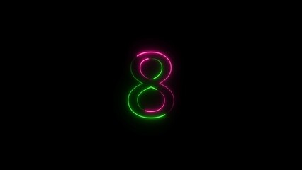 abstract neon countdown number illustration background 