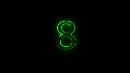 Fototapeta na wymiar abstract glowing neon count down number illustration background