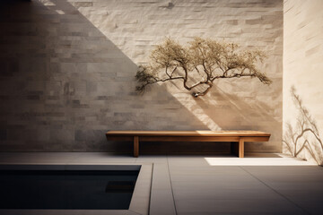 Modern japandi style pool
 . Bright space for relaxation and harmony. Zen vibes.