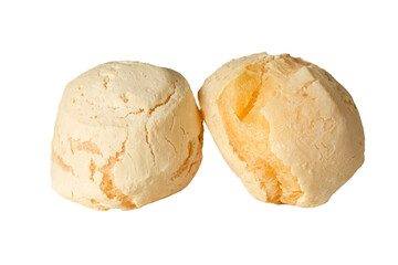Brazilian Pão de queijo isolated on white background