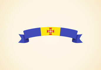 Ribbon with flag of Madeira