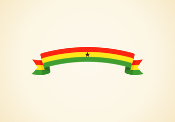 Ribbon with flag of Ghana