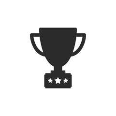 Trophy Symbolizing Championship Victory, Cup Icon Vector Ilustration