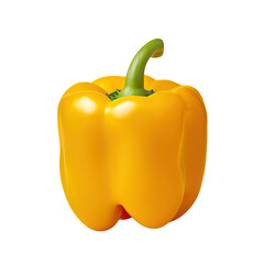Black isolated yellow pepper