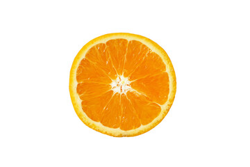orange slice in white background