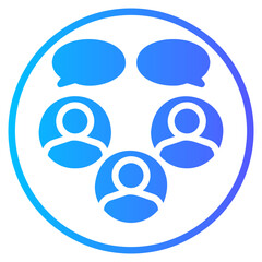 teamwork gradient icon