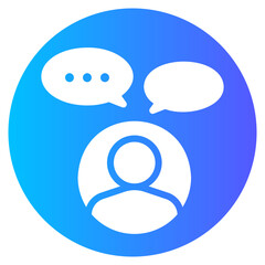 chat gradient icon