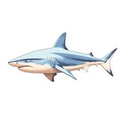 Obraz premium Shark color blue
