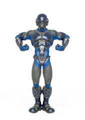 futuristic astronaut in white background