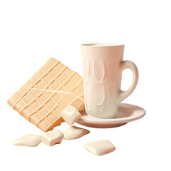 Milk filled wafer with cream