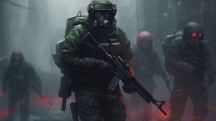 Fototapeta premium Chinese special forces